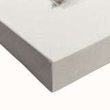 Large art depicting a winter landscape in black and white on stretched canvas, suitable for bedroom wall decor.