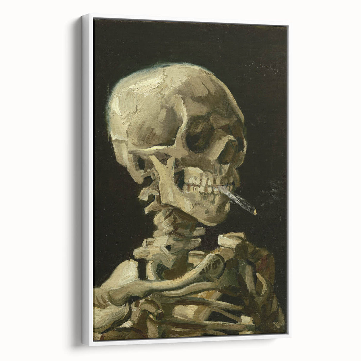 Extra large framed canvas of vintage Van Gogh poster art with vibrant colors on a black background.