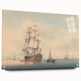 Romantic Art Prints: A Warship Preparing to Leave the Anchorage