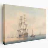 Romantic Art Prints: A Warship Preparing to Leave the Anchorage