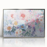 Soft Pastel Floral Wall Art – Impressionist Canvas for Living Room
