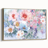 Soft Pastel Floral Wall Art – Impressionist Canvas for Living Room