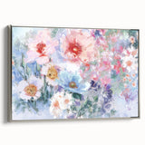 Soft Pastel Floral Wall Art – Impressionist Canvas for Living Room