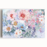 Soft Pastel Floral Wall Art – Impressionist Canvas for Living Room