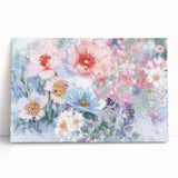 Soft Pastel Floral Wall Art – Impressionist Canvas for Living Room