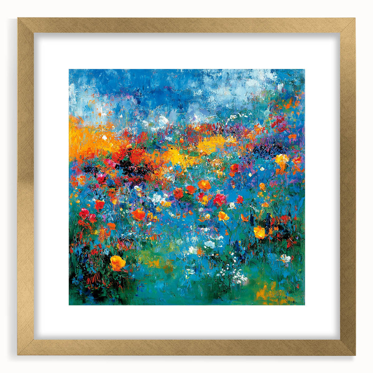 Colorful Abstract Wall Art – Vibrant Modern Floral Canvas Painting