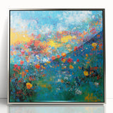 Colorful Abstract Wall Art – Vibrant Modern Floral Canvas Painting