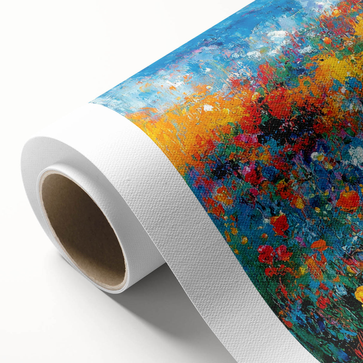 Colorful Abstract Wall Art – Vibrant Modern Floral Canvas Painting