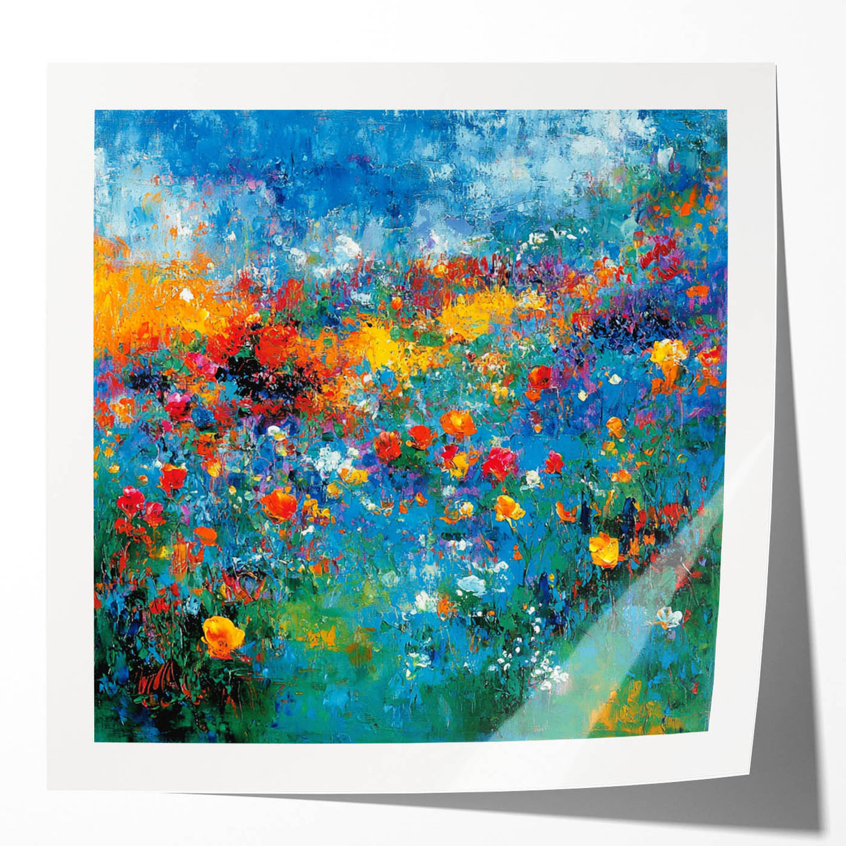 Colorful Abstract Wall Art – Vibrant Modern Floral Canvas Painting