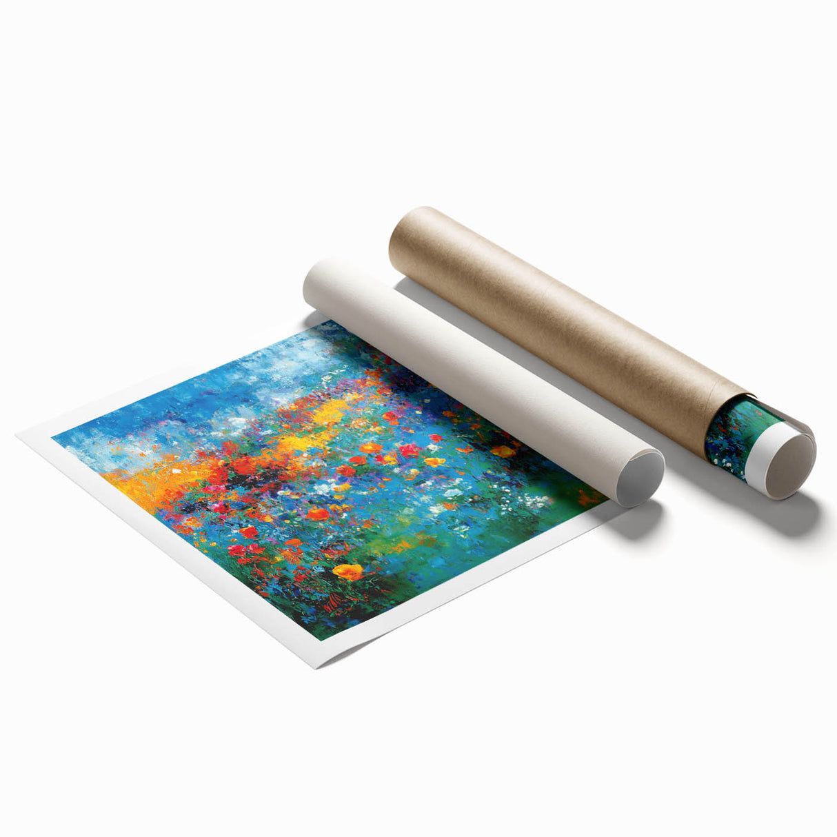 Colorful Abstract Wall Art – Vibrant Modern Floral Canvas Painting