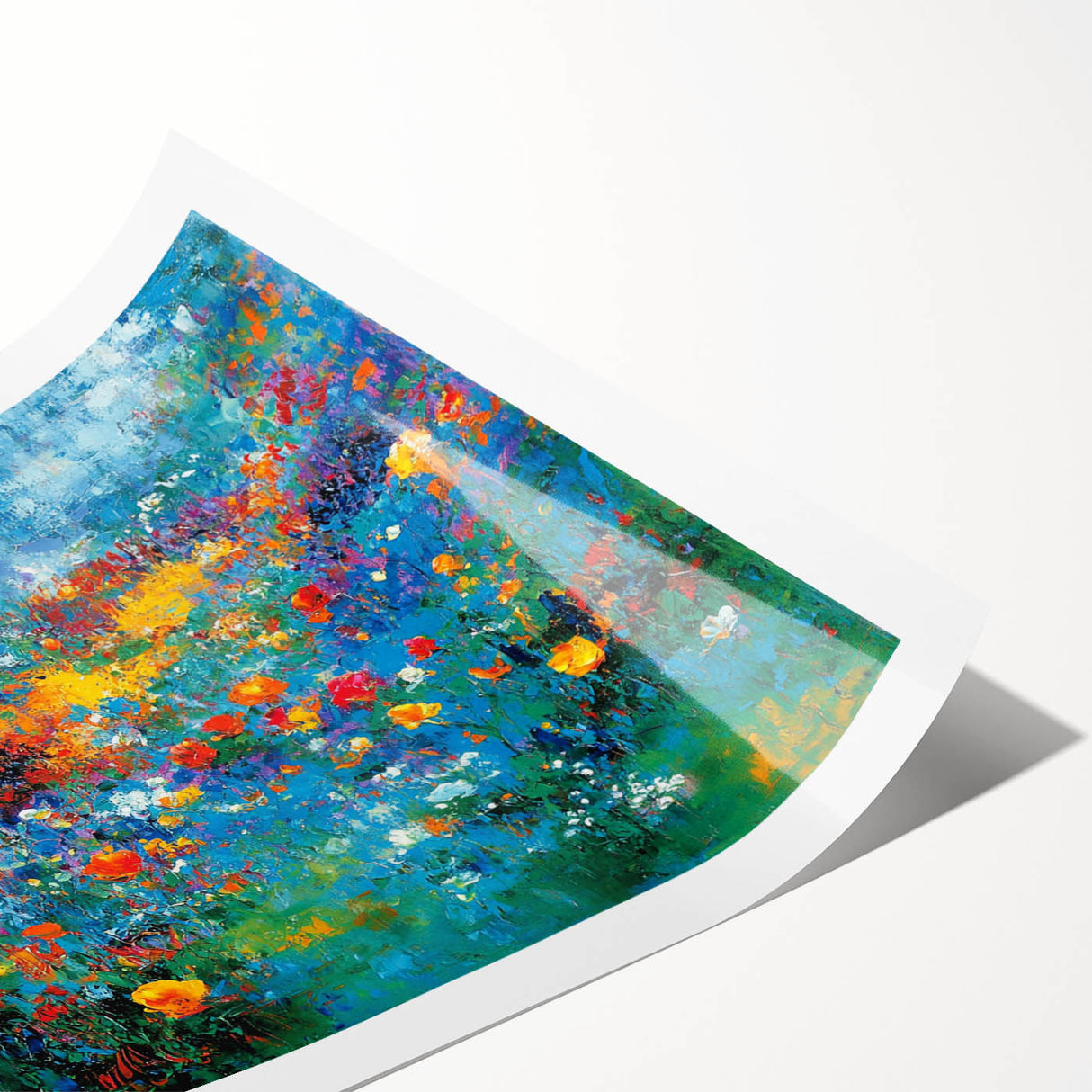 Colorful Abstract Wall Art – Vibrant Modern Floral Canvas Painting