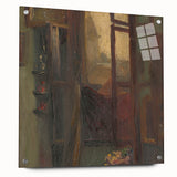 Rustic Modern Wall Art – Atmospheric Window Scene with Warm Tones