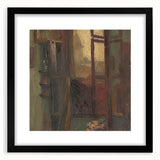 Rustic Modern Wall Art – Atmospheric Window Scene with Warm Tones