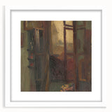 Rustic Modern Wall Art – Atmospheric Window Scene with Warm Tones