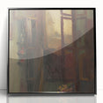 Rustic Modern Wall Art – Atmospheric Window Scene with Warm Tones