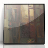 Rustic Modern Wall Art – Atmospheric Window Scene with Warm Tones