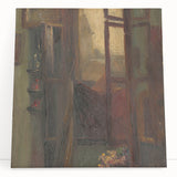 Rustic Modern Wall Art – Atmospheric Window Scene with Warm Tones