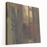 Rustic Modern Wall Art – Atmospheric Window Scene with Warm Tones