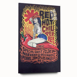 Red Hot Chili Peppers Nirvana Concert Poster | Vintage Rock Art