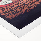 Red Hot Chili Peppers Nirvana Concert Poster | Vintage Rock Art