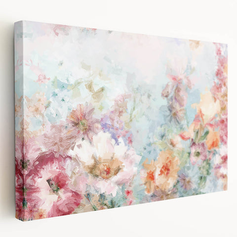Elegant Floral Abstract - Modern Living Room Canvas Wall Art