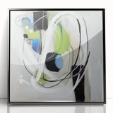 Abstract Art Prints – Modern Green and Blue Geometric Wall Design