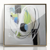 Abstract Art Prints – Modern Green and Blue Geometric Wall Design