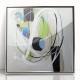 Abstract Art Prints – Modern Green and Blue Geometric Wall Design