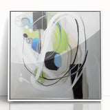 Abstract Art Prints – Modern Green and Blue Geometric Wall Design