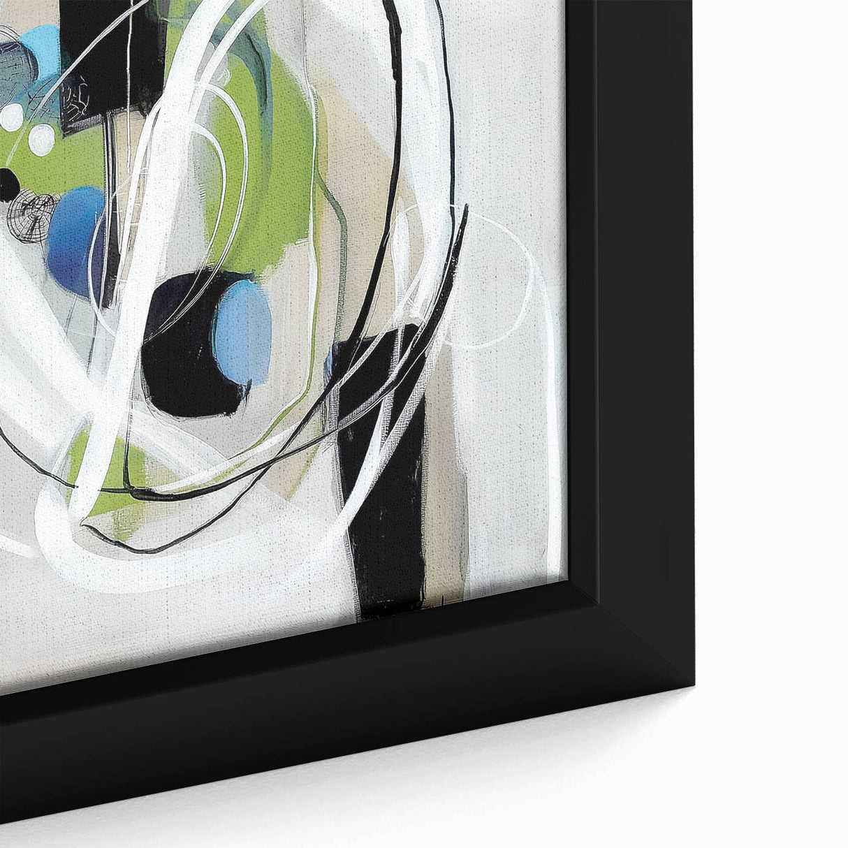 Abstract Art Prints – Modern Green and Blue Geometric Wall Design