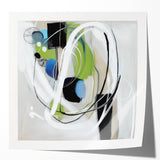 Abstract Art Prints – Modern Green and Blue Geometric Wall Design