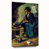 Impressionism Wall Art: Peasant Woman Cooking by Vincent van Gogh Prints