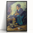 Impressionism Wall Art: Peasant Woman Cooking by Vincent van Gogh Prints