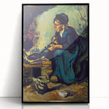 Impressionism Wall Art: Peasant Woman Cooking by Vincent van Gogh Prints