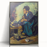 Impressionism Wall Art: Peasant Woman Cooking by Vincent van Gogh Prints