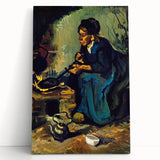Impressionism Wall Art: Peasant Woman Cooking by Vincent van Gogh Prints