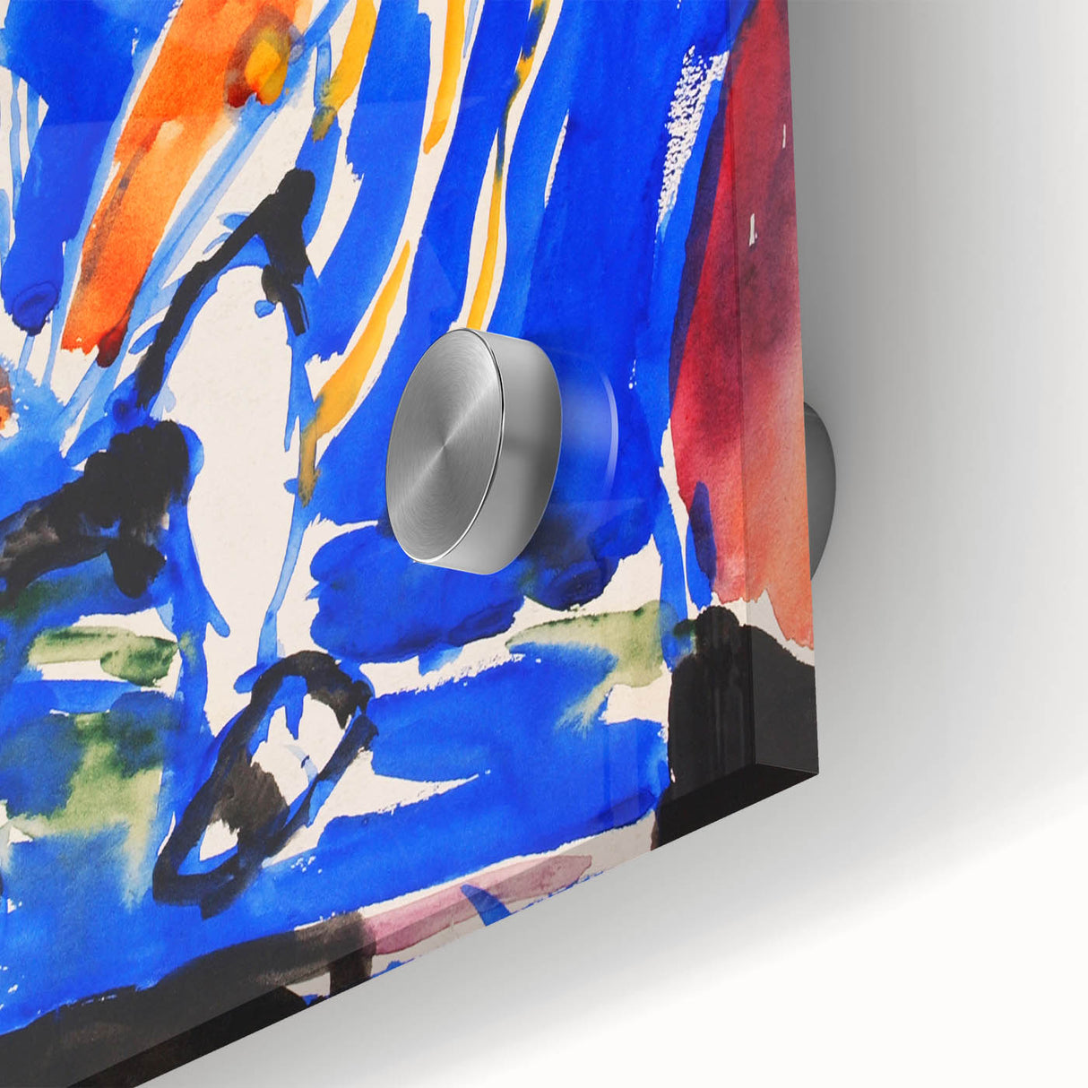 Vibrant Modern Wall Art – Colorful Abstract Painting of Child Reading
