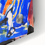 Vibrant Modern Wall Art – Colorful Abstract Painting of Child Reading