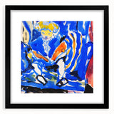 Vibrant Modern Wall Art – Colorful Abstract Painting of Child Reading