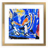 Vibrant Modern Wall Art – Colorful Abstract Painting of Child Reading