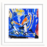 Vibrant Modern Wall Art – Colorful Abstract Painting of Child Reading