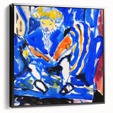 Vibrant Modern Wall Art – Colorful Abstract Painting of Child Reading