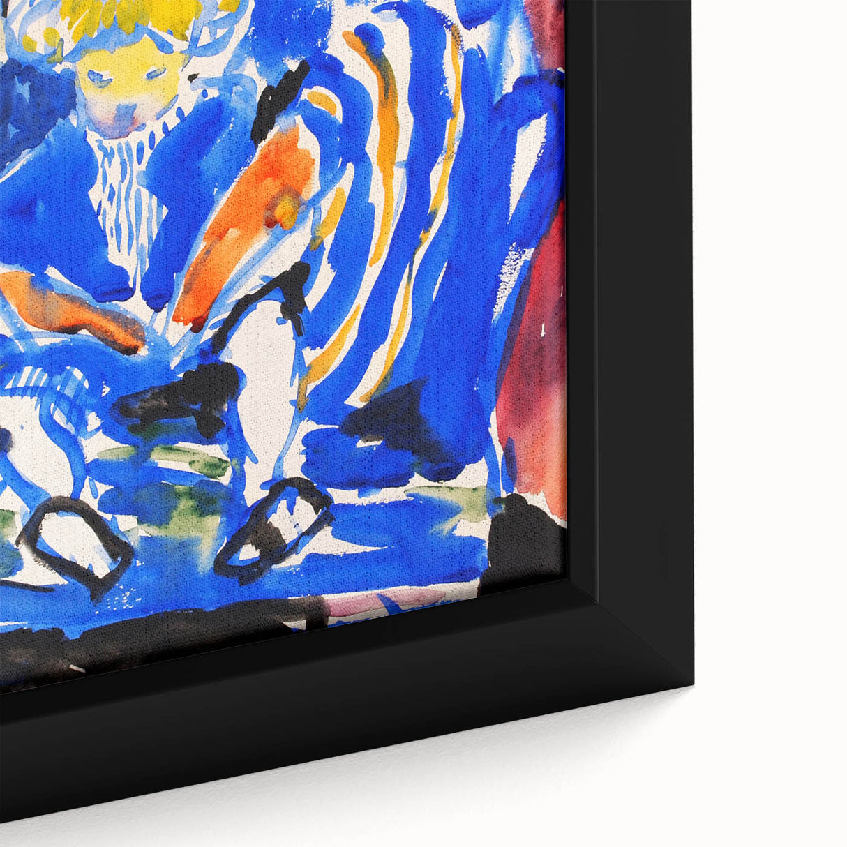 Vibrant Modern Wall Art – Colorful Abstract Painting of Child Reading