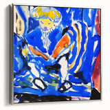 Vibrant Modern Wall Art – Colorful Abstract Painting of Child Reading