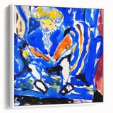 Vibrant Modern Wall Art – Colorful Abstract Painting of Child Reading