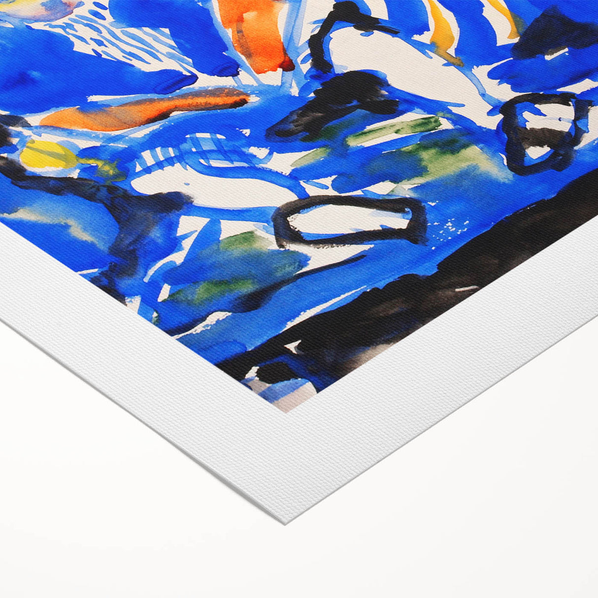 Vibrant Modern Wall Art – Colorful Abstract Painting of Child Reading