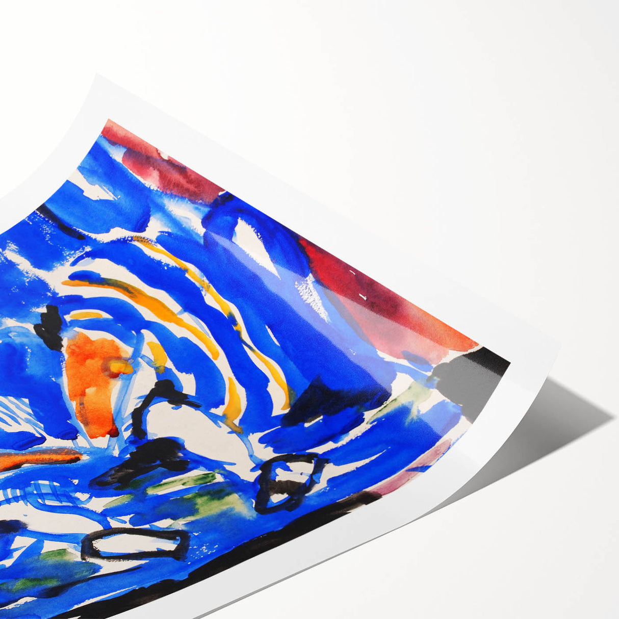 Vibrant Modern Wall Art – Colorful Abstract Painting of Child Reading