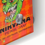 Red Hot Chili Peppers Nirvana Concert Poster | Vintage Rock Art