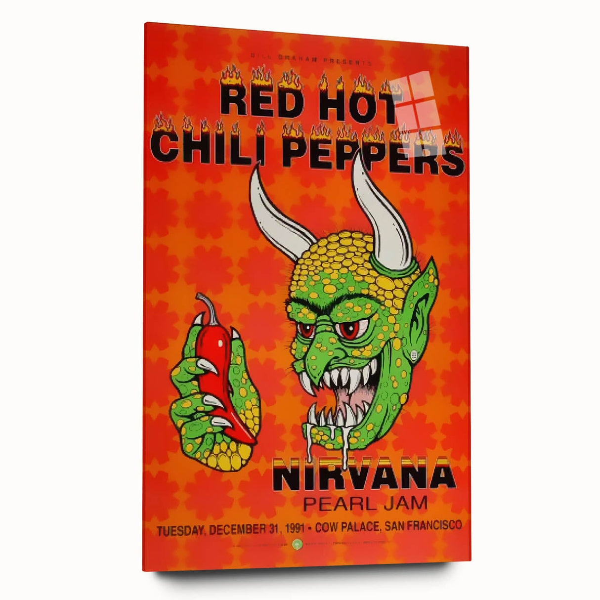 Red Hot Chili Peppers Nirvana Concert Poster | Vintage Rock Art