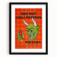 Red Hot Chili Peppers Nirvana Concert Poster | Vintage Rock Art